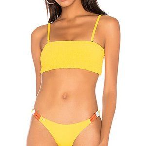 Maaji smocked bandeau top AND bottoms (full set)